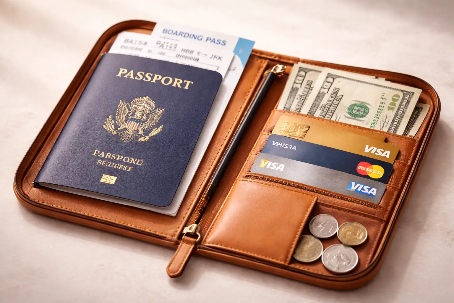 Essential Travel Documents and Money Items