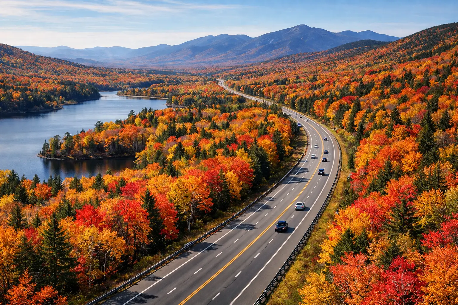Fall Drive Through New England States