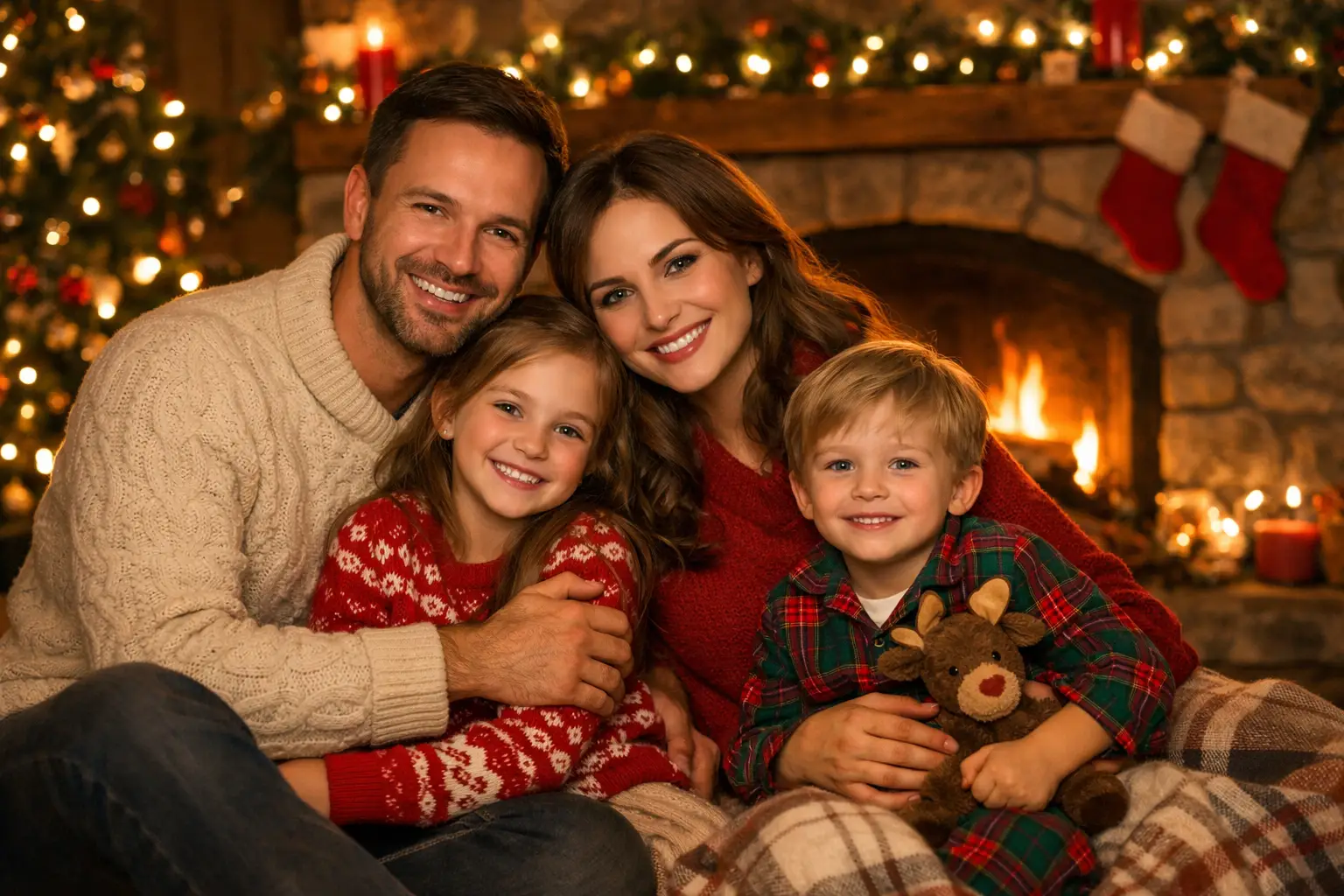 Fireplace Family Portrait