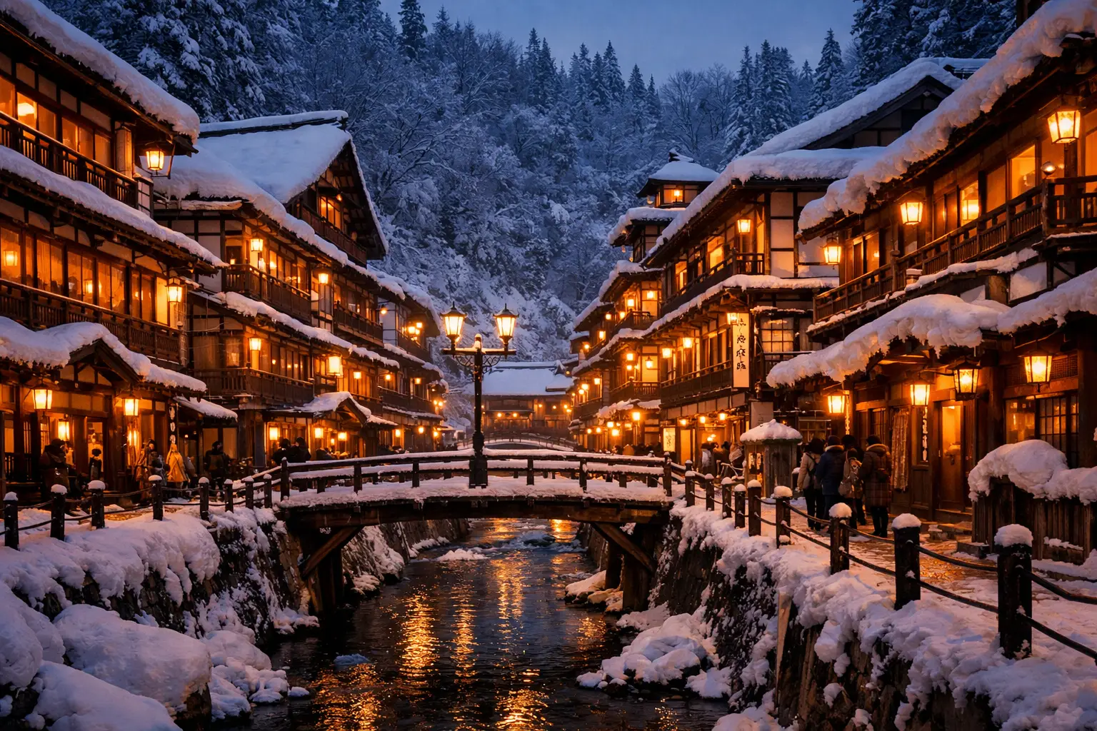 Ginzan Onsen Snow Town