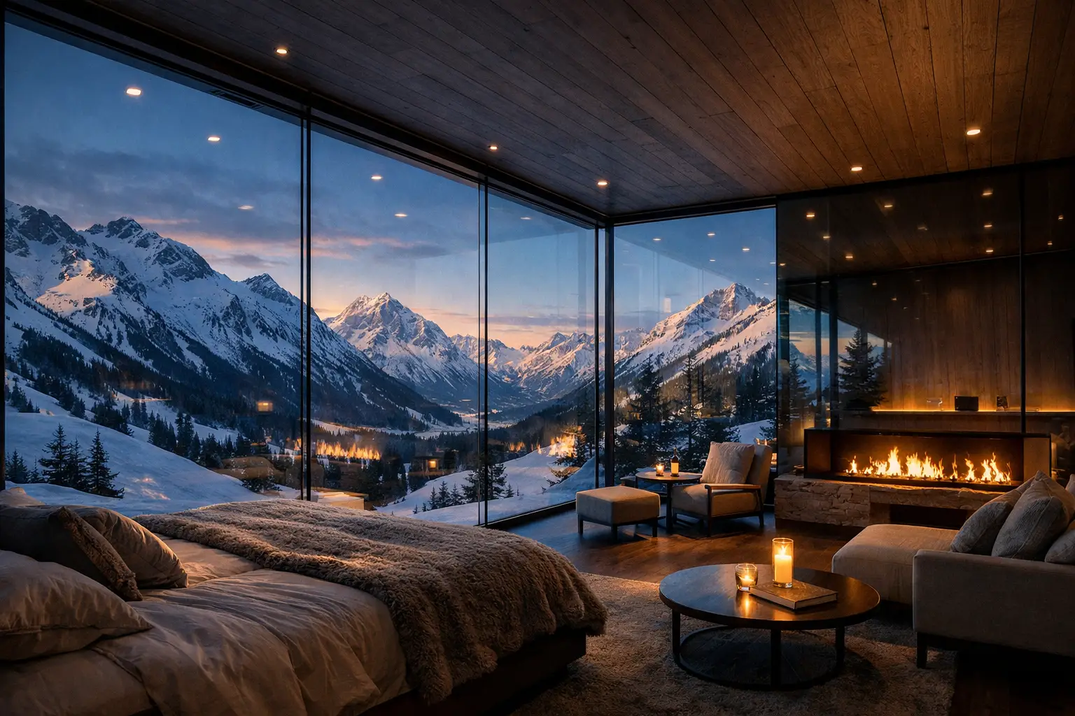 Glass Wall Scenic Cabin
