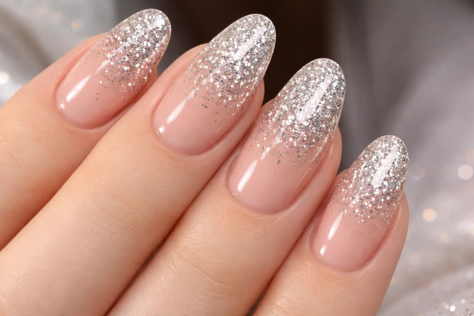 Glitter Gradient Nails