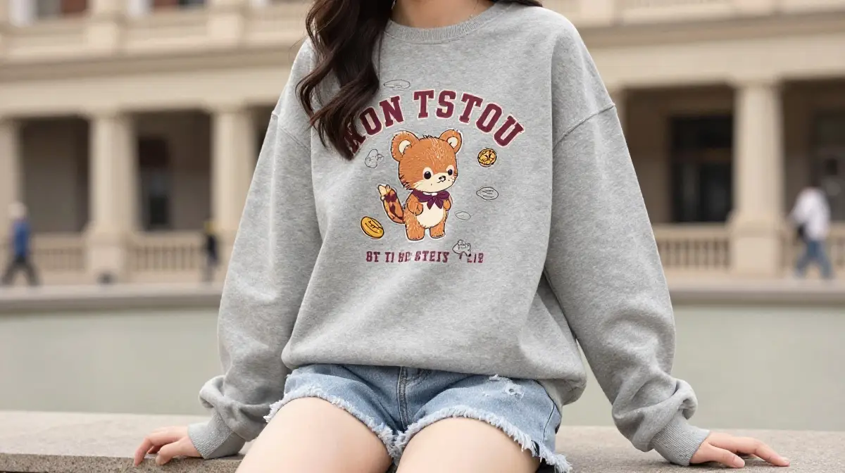 Graphic Sweatshirt with Shorts