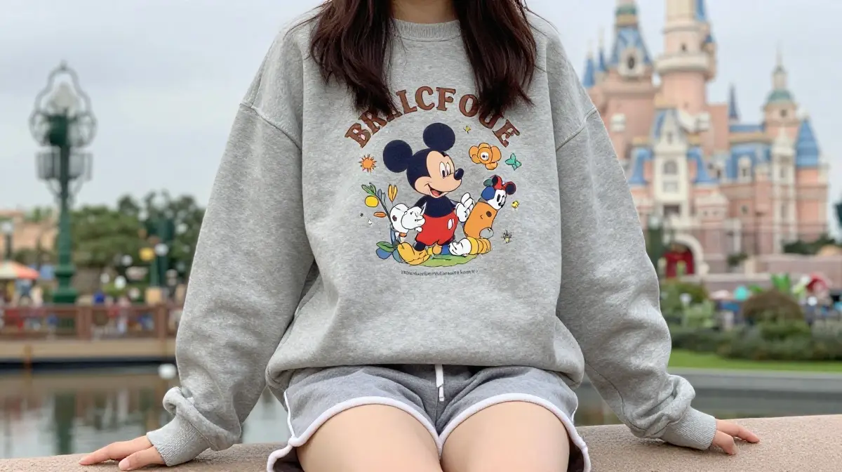 Graphic Sweatshirt with Shorts