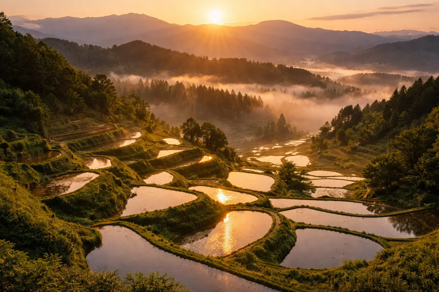 Hoshitoge Rice Terraces Scenic View
