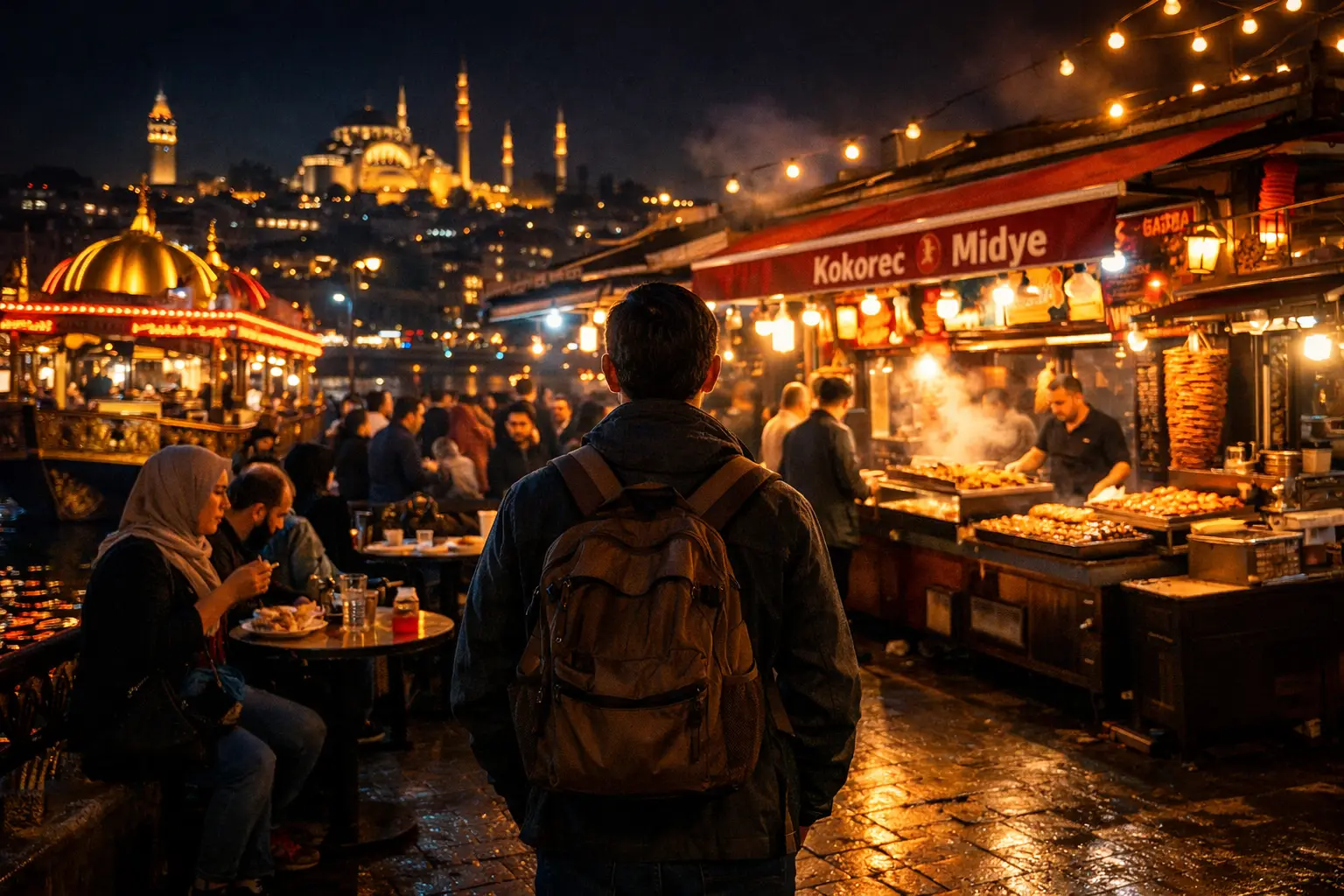 Istanbul Turkey Night Food Scene