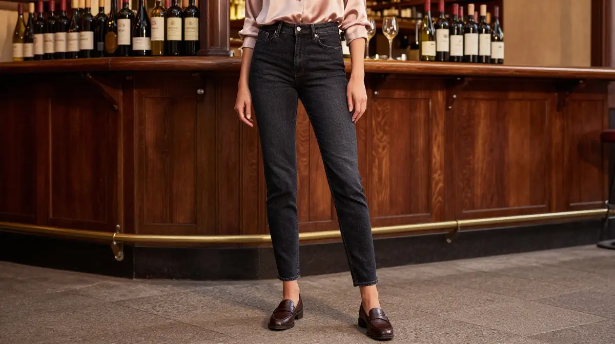 Jeans and Blouse for Cooler Evenings
