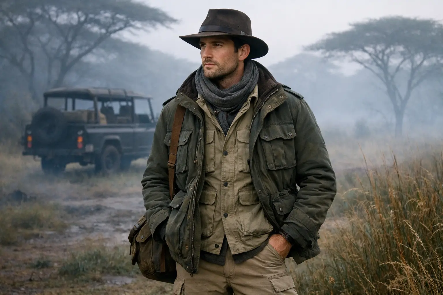 Layered Safari Jacket Outfit