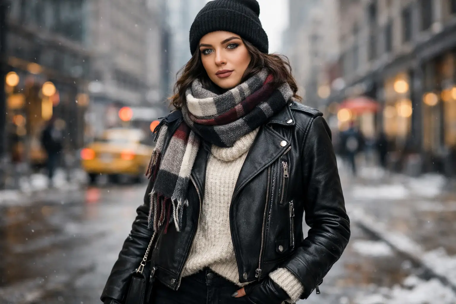 Leather Jacket Winter Style