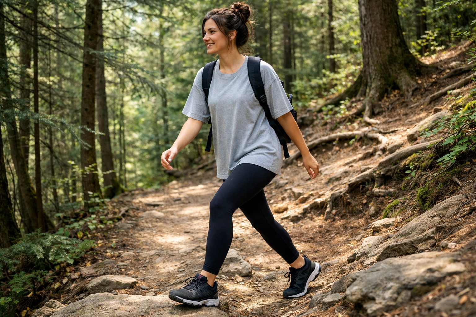 Leggings and Oversized Tee Combo