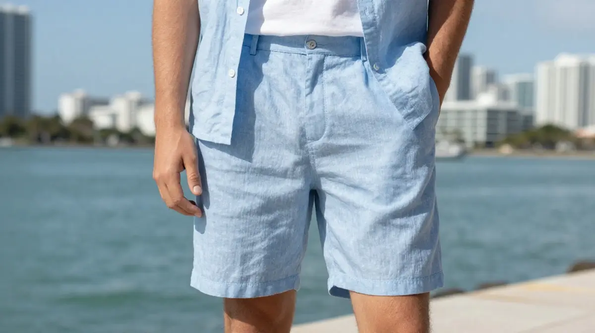 Linen Shorts and Breathable Cotton Shirt