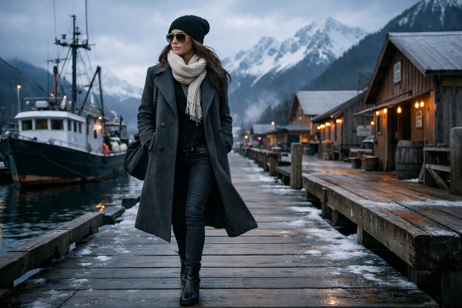 Long Coat with Skinny Jeans
