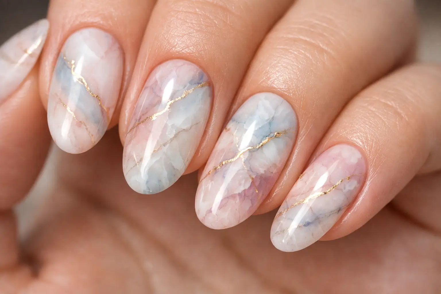 Marble Effect Nails