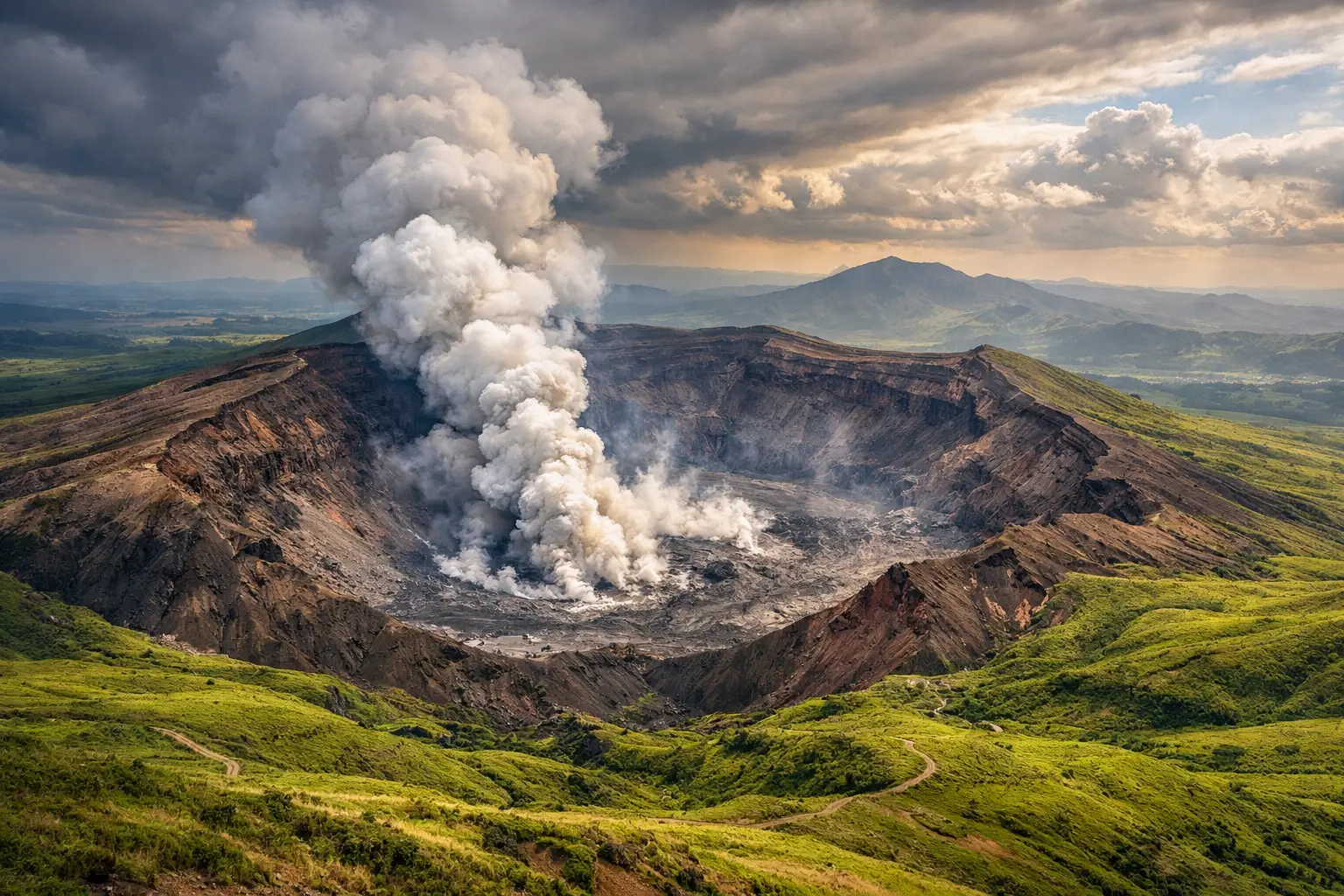 Mount Aso Vast Volcanic Landscape