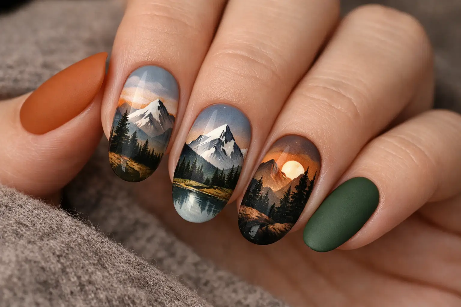 Mountain Adventure Nails