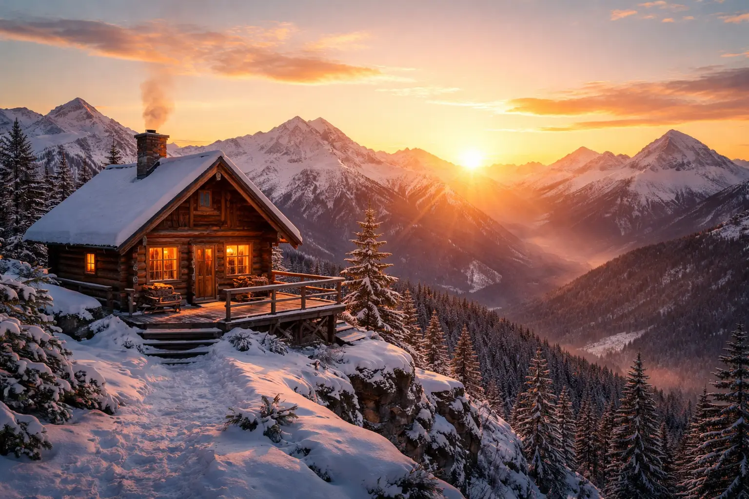 Mountain View Sunrise Cabin