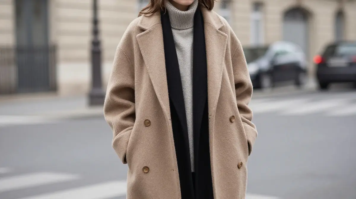 Oversized Coat with Layered Outfit