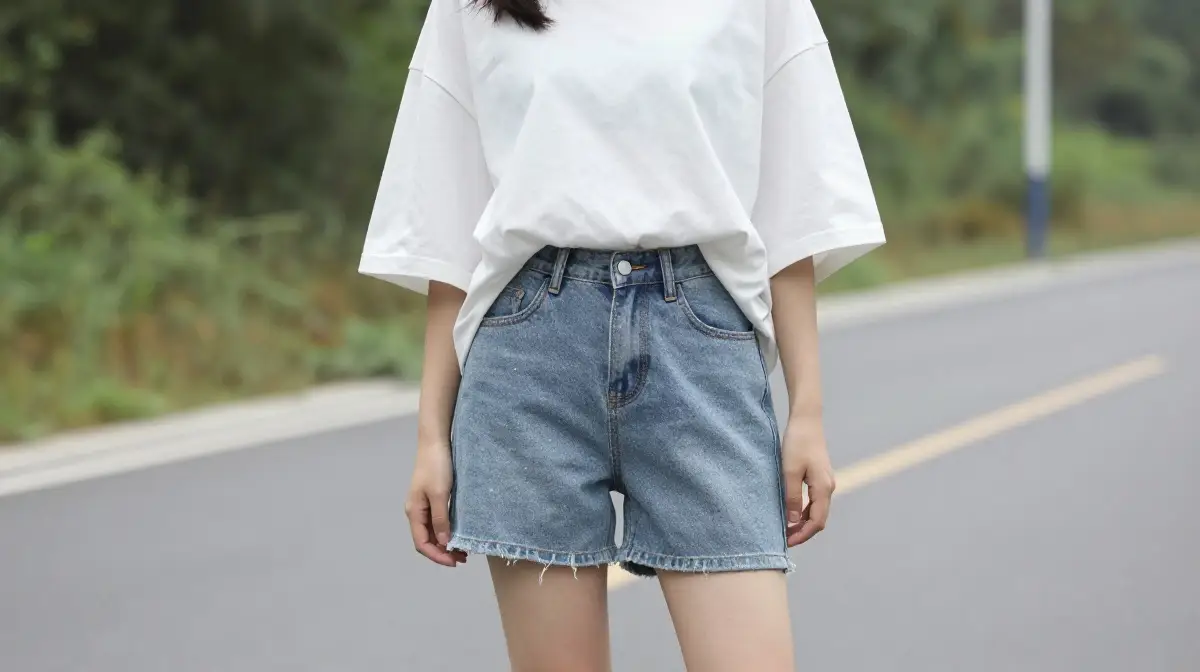 Oversized Shirt with Biker Shorts