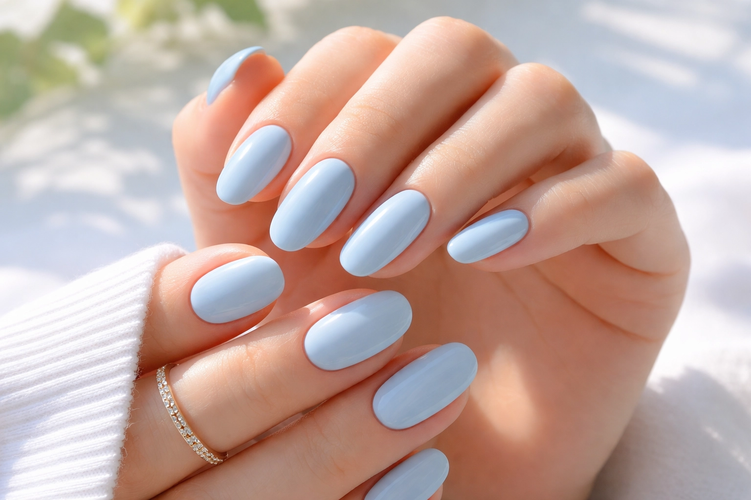 Pastel Blue Nails