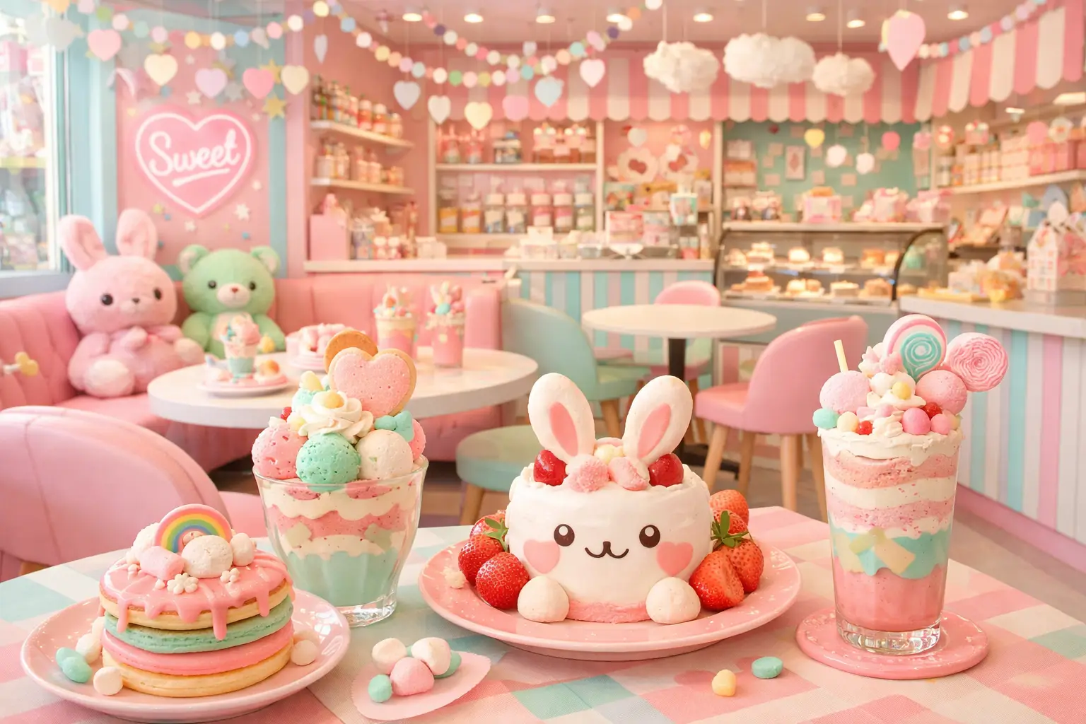 Pastel Dessert Cafe Cute Vibes in Harajuku
