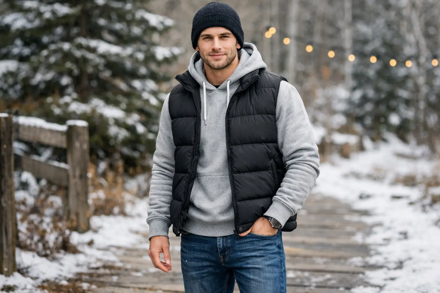 Puffer Vest Casual Outfit