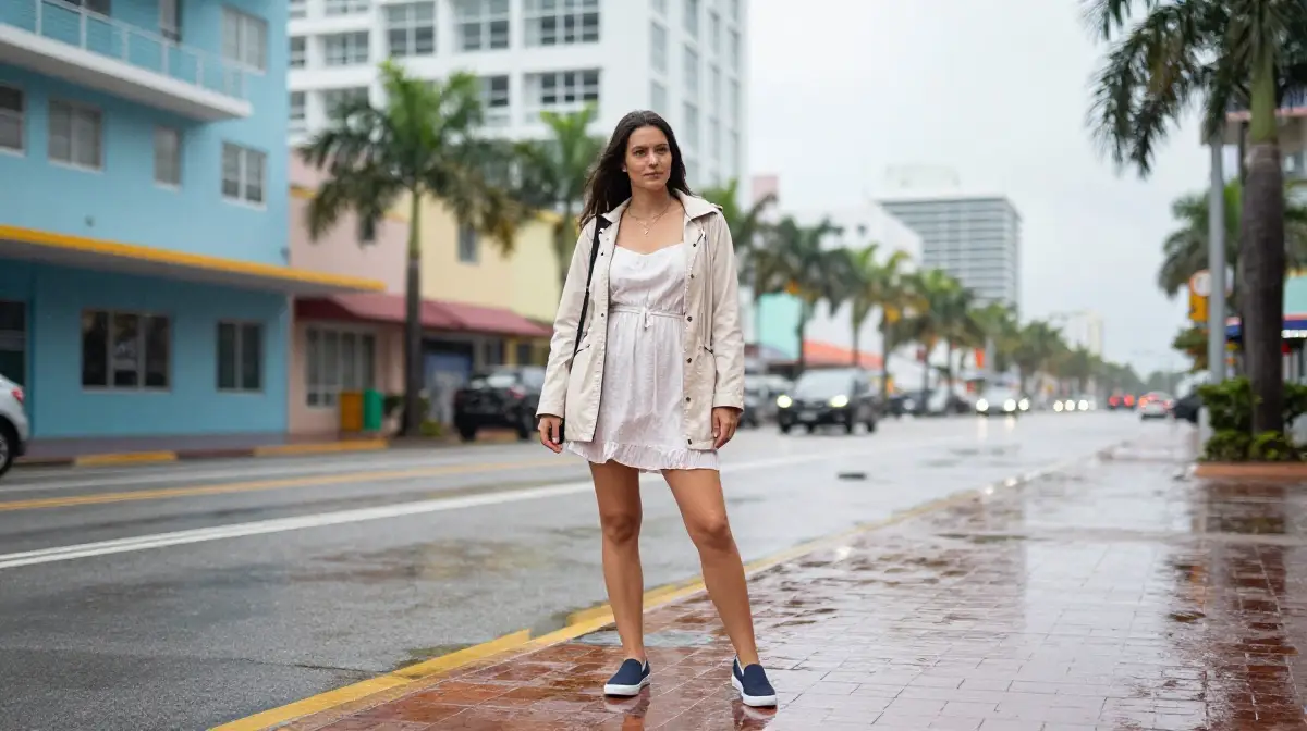 Rainy Day Miami Outfit