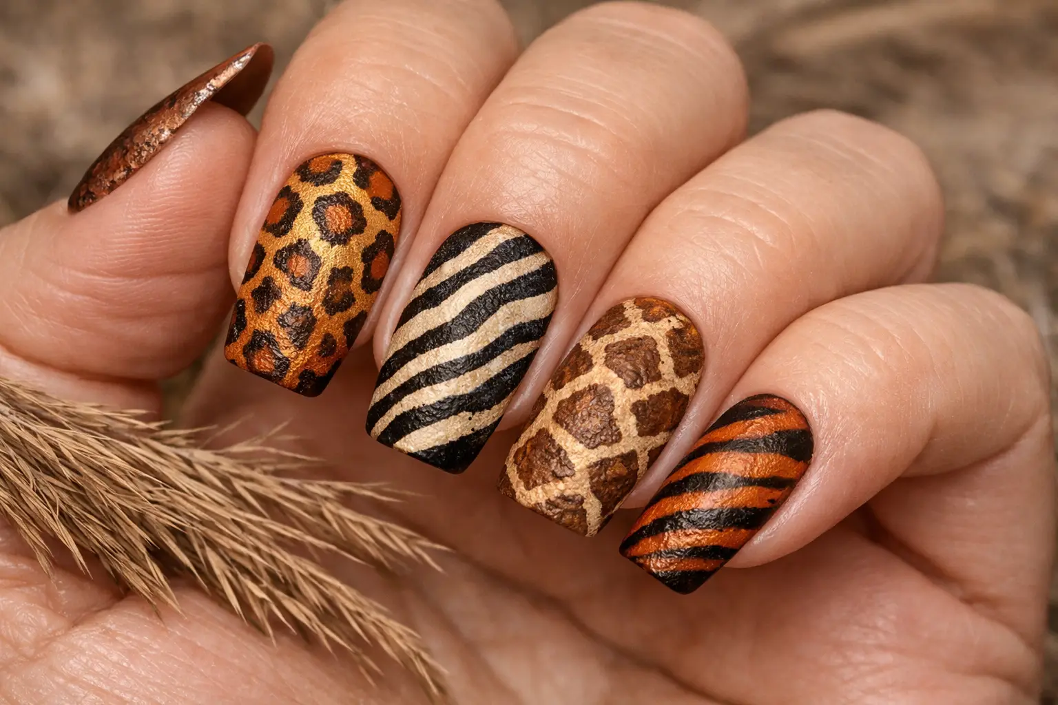Safari Inspired Nail Art