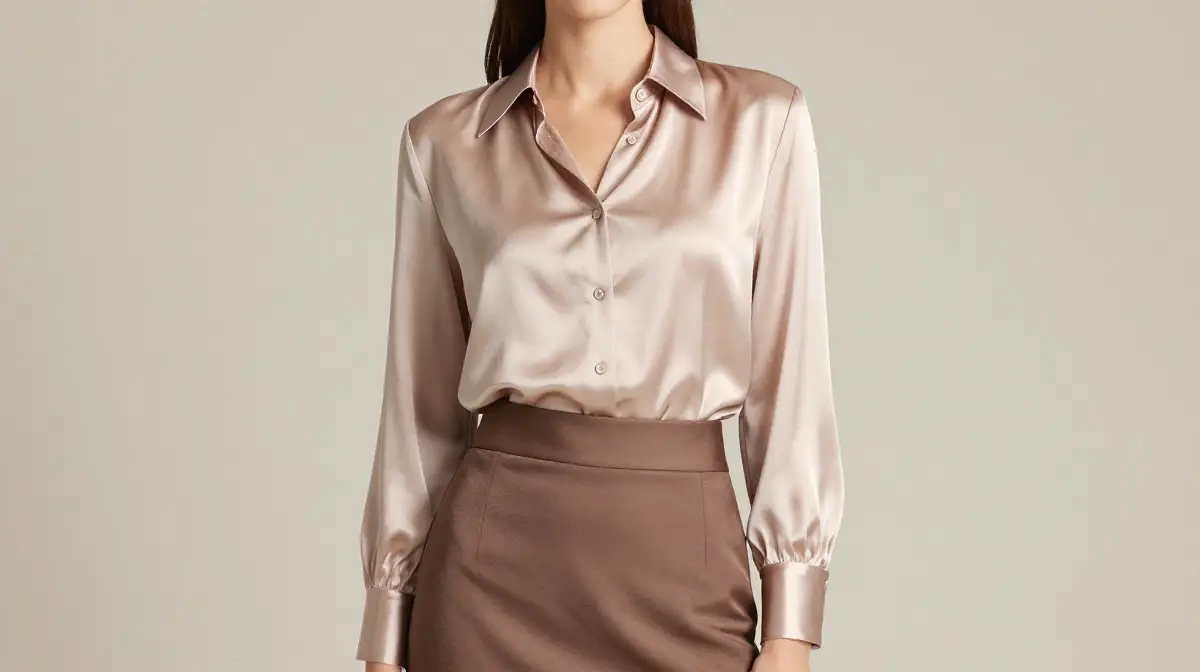 Silk Blouse with Skirt