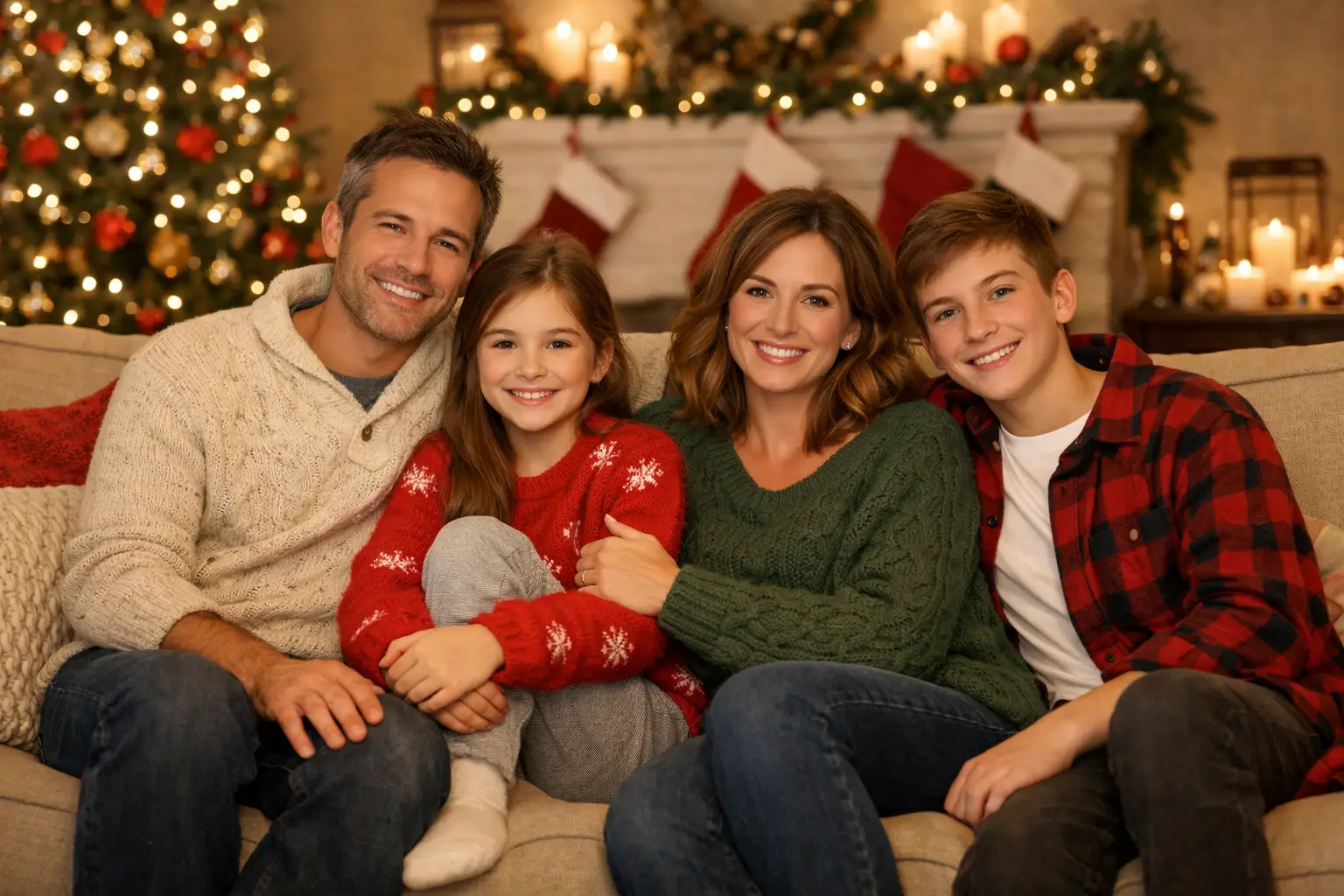 Sitting Together on Couch