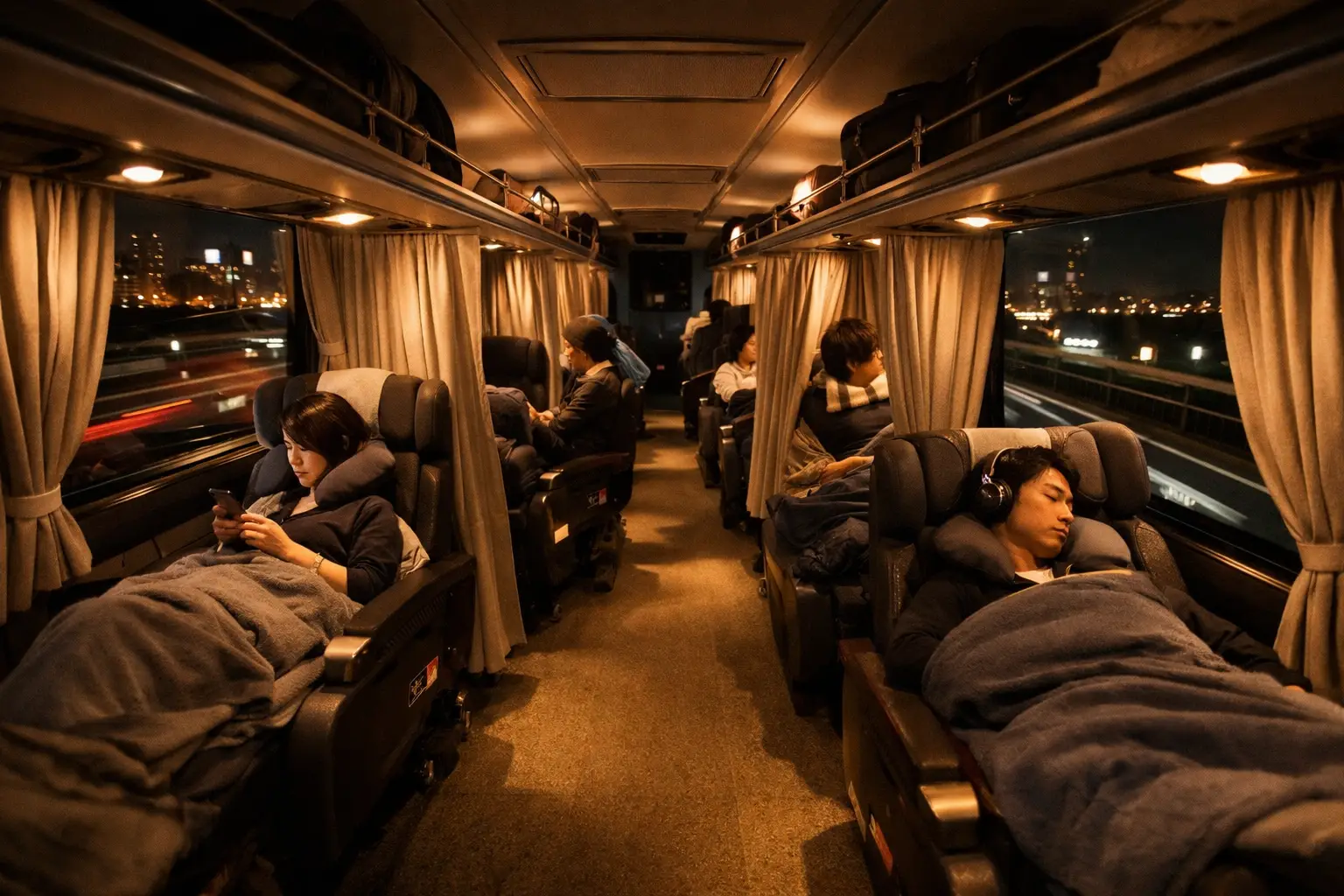 Take Overnight Buses Between Cities