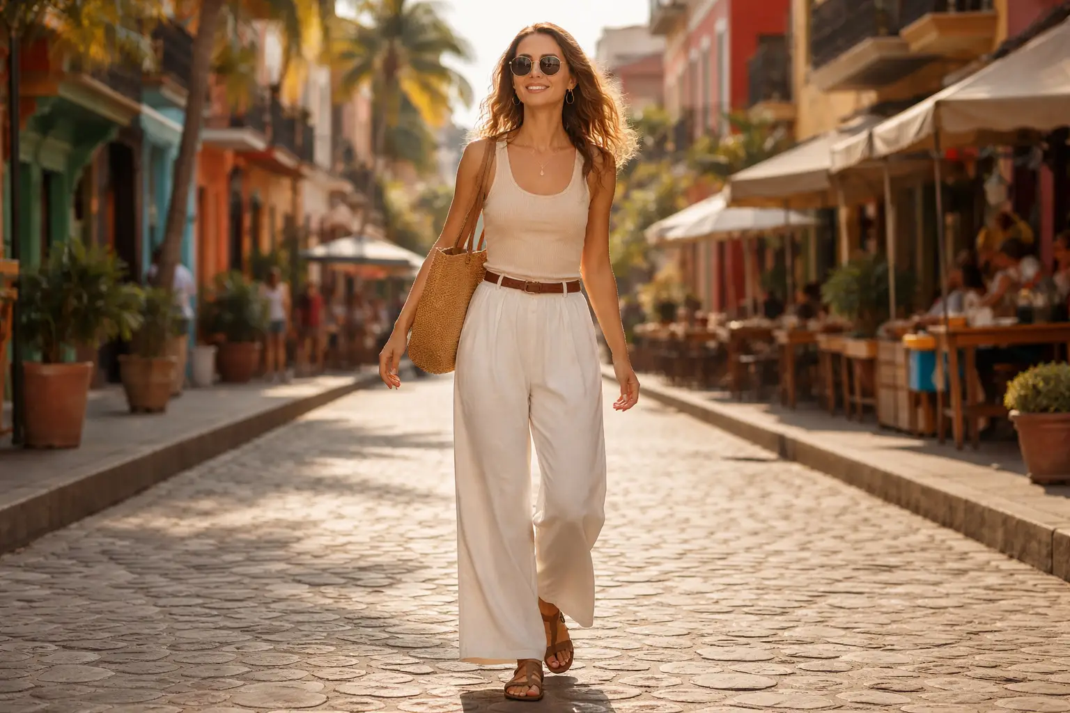 Tank Top with Wide Leg Pants