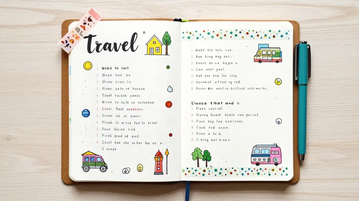 The Bullet Journal Travel Spread
