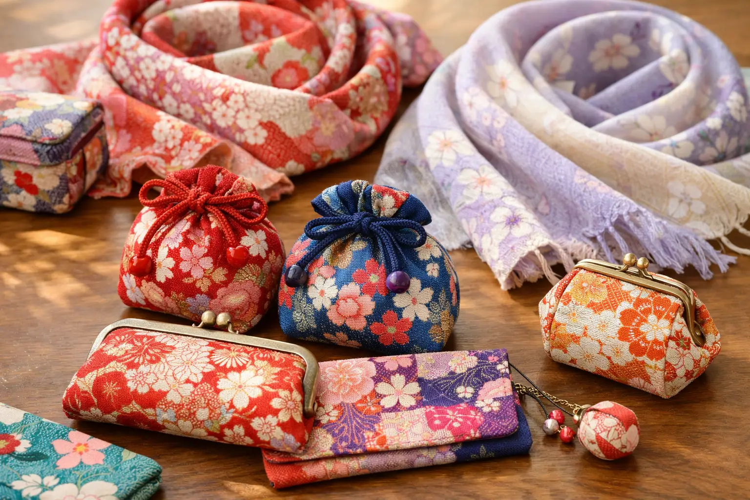 Traditional Kimono Fabric Items
