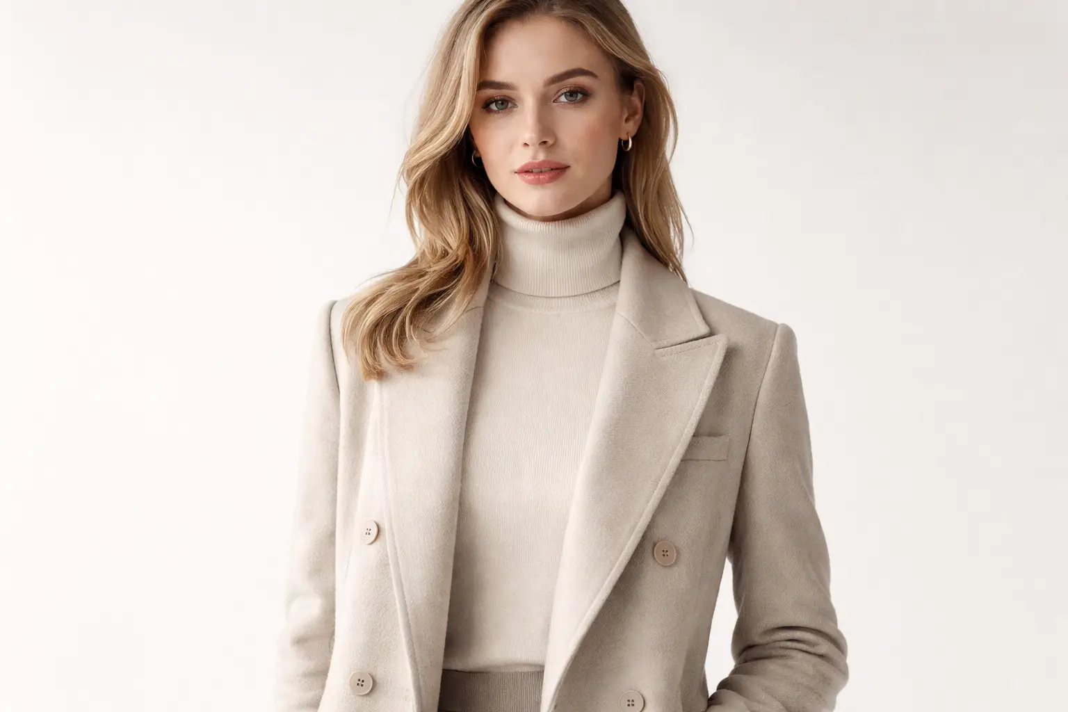 Turtleneck with Layered Coat