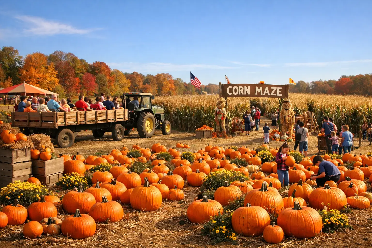 Visit Pumpkin Patches and Corn Mazes