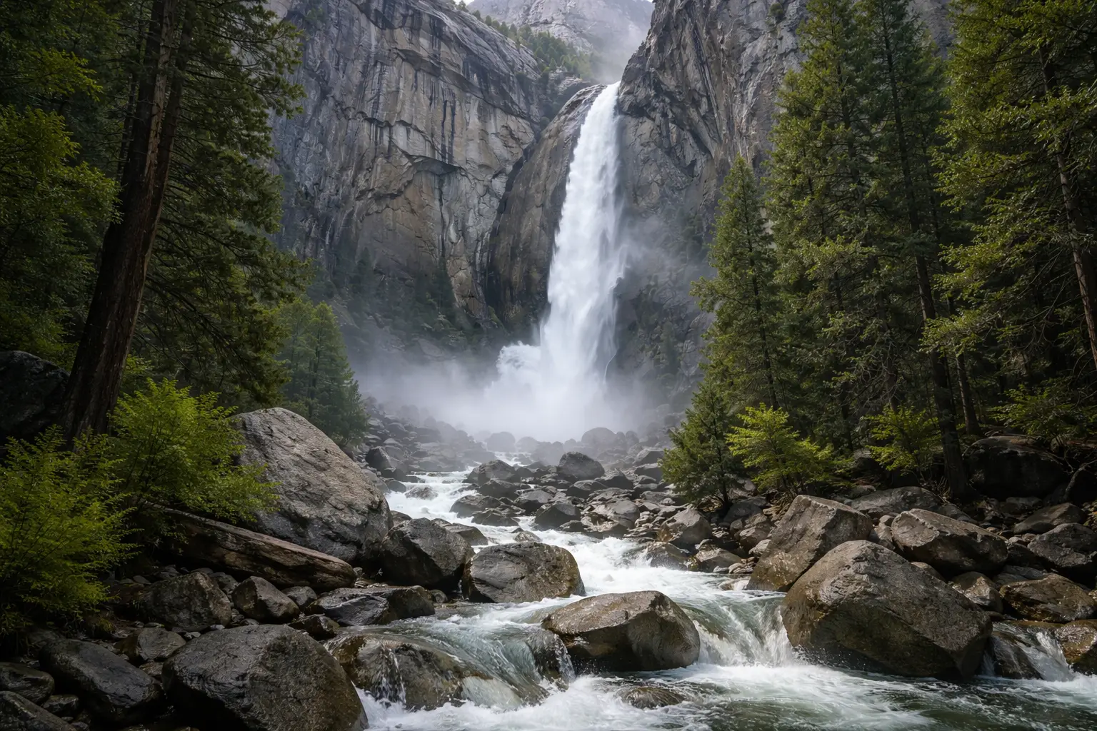 Walk to Lower Yosemite Falls