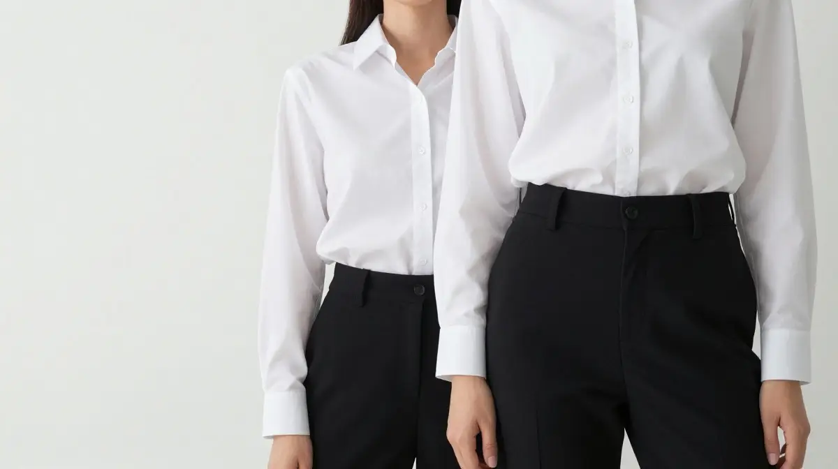 White Shirt with Black Trousers