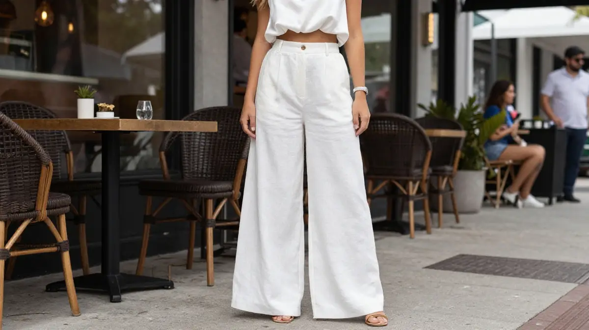Wide Leg Pants with Breezy Top