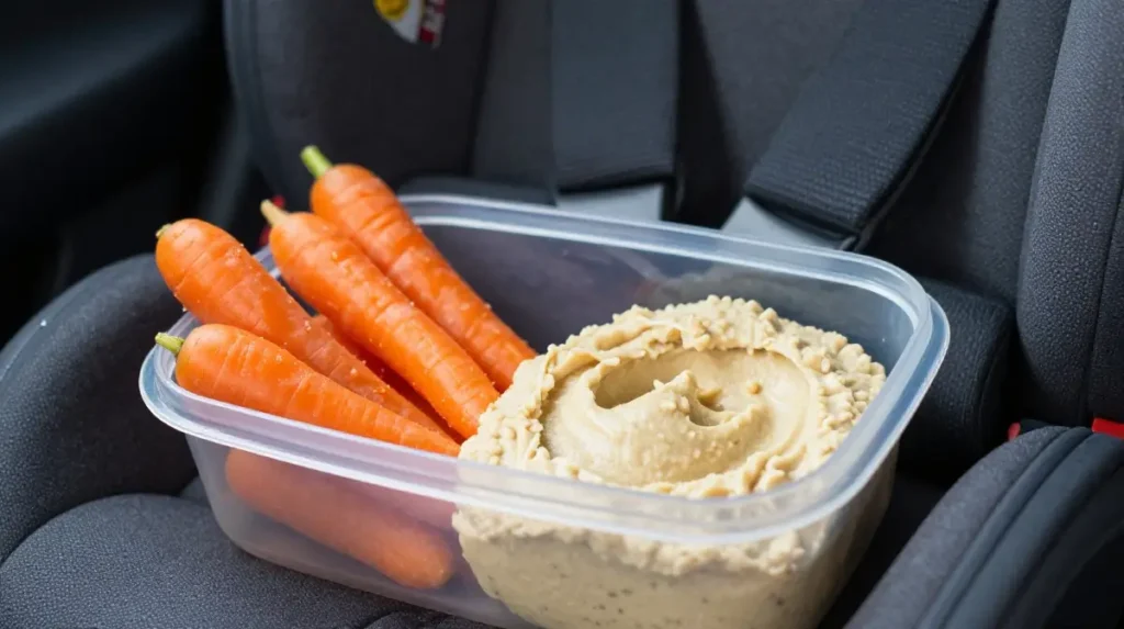 Baby Carrots and Hummus for a Savory Snack