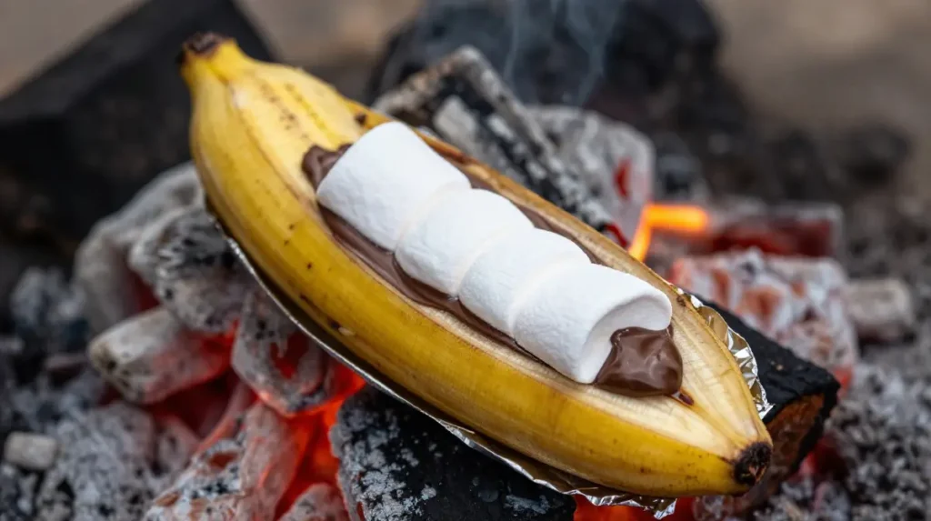 Banana Boats Campfire Dessert