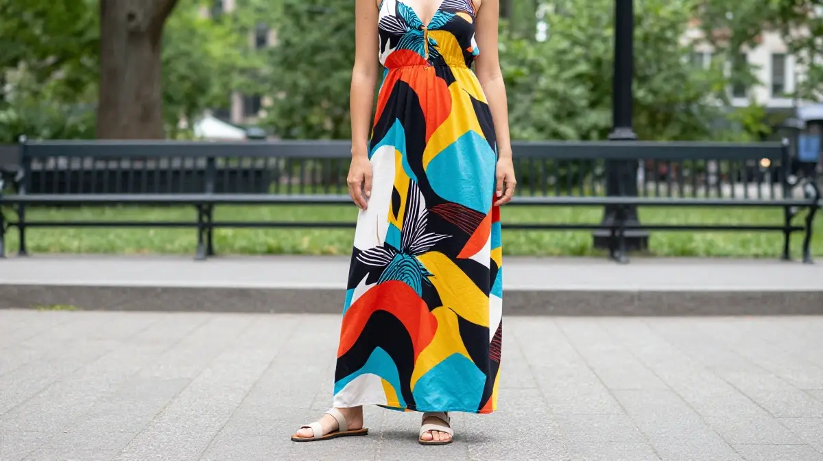 Bold Printed Maxi Dress