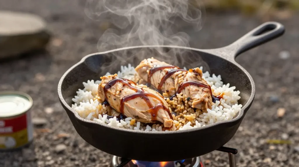 Campfire Chicken and Rice