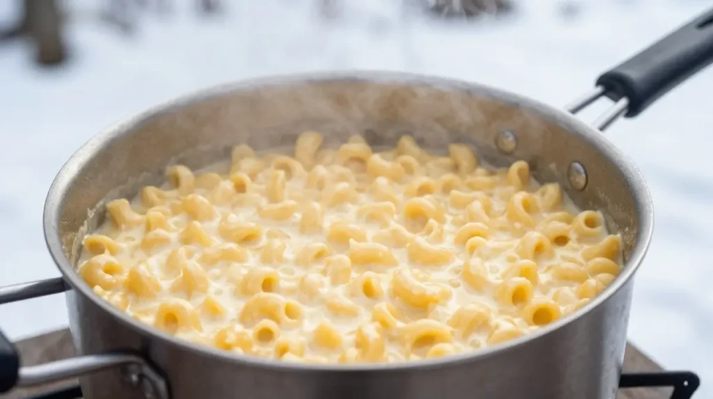 Campfire Mac and cheese