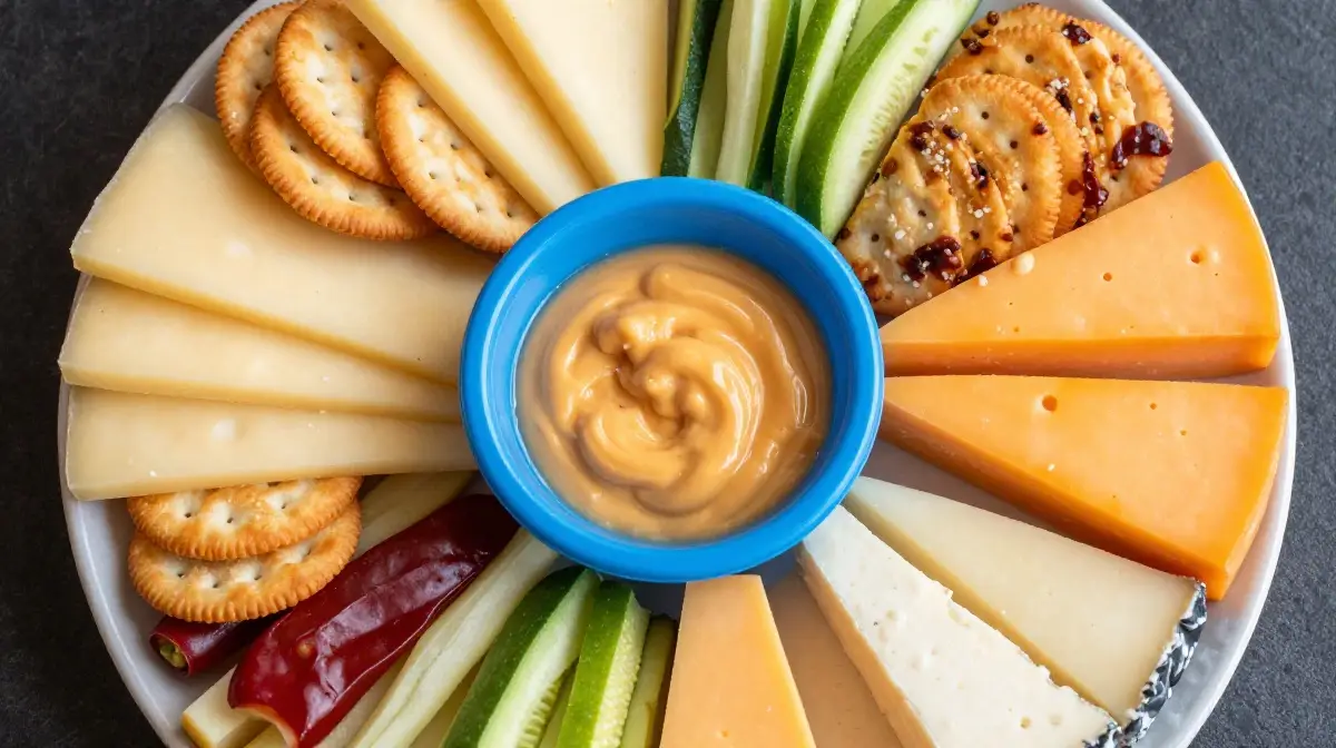 Cheese and Crackers Snack Plate