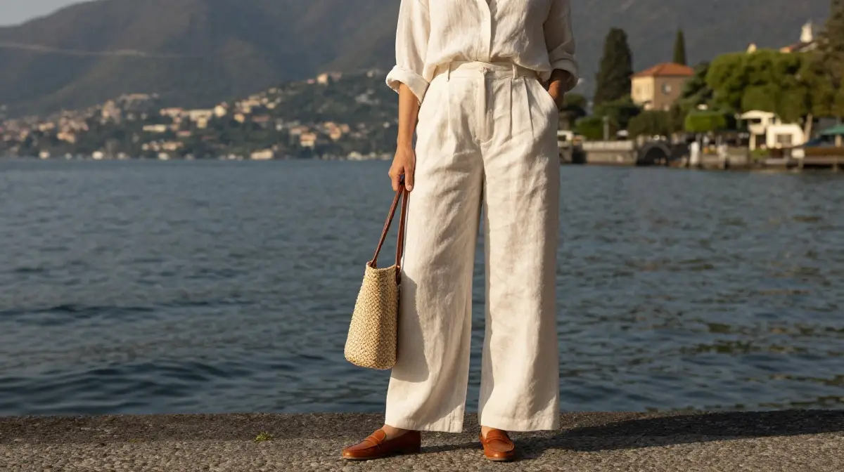 Classic Lake Como Summer Linen Outfit