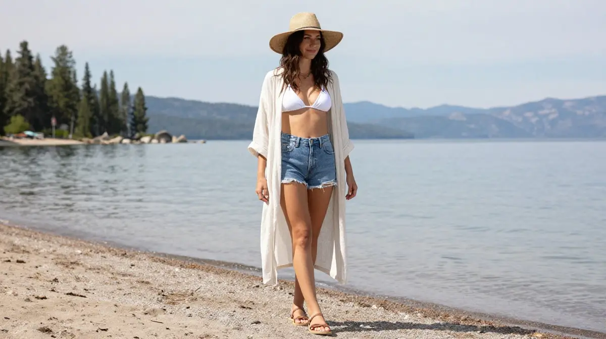 Classic Lake Tahoe Summer Beach Outfit