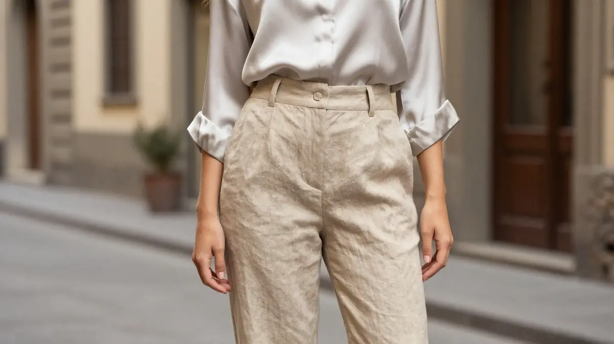 Classic Linen Trousers and a Silk Blouse