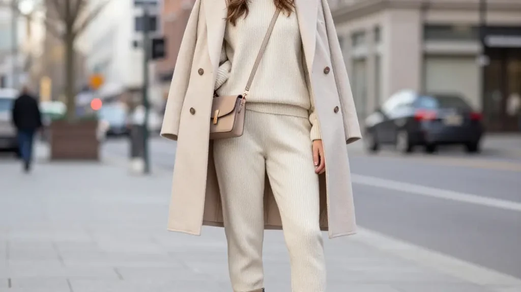 Coord Knit Set Travel Outfit