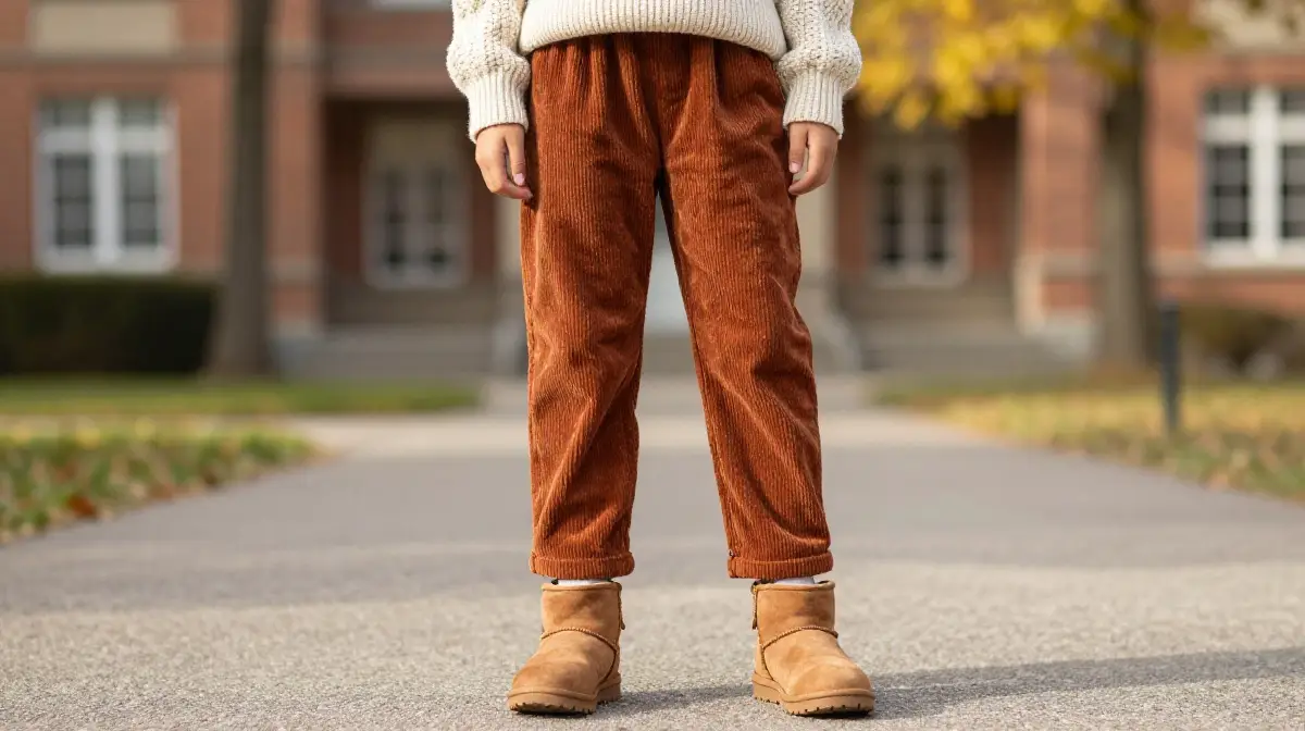 Corduroy Pants with a Cozy Knit