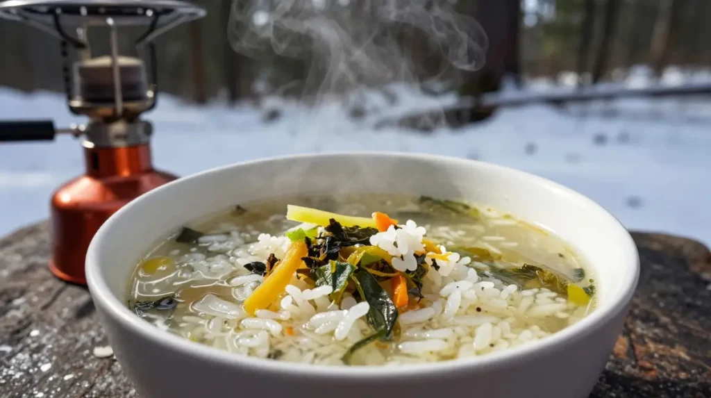 Dehydrated Vegetable Soup With Rice Packets